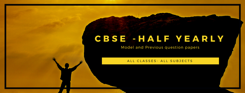 CBSE Mid Term Half Yearly Exam 2024 Model Question Papers STD 3 To 10